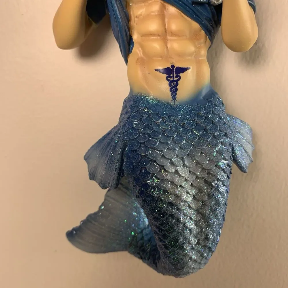 December Diamonds Merman Ornament 55-55133  Nurse Six Pack Beach Holiday 6”